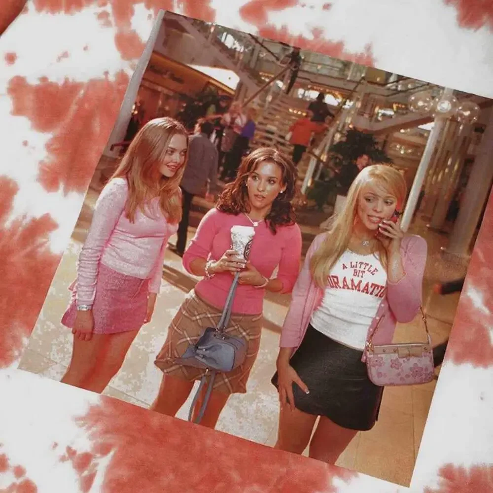 NWT Dumbgood x Mean Girls Plastics Peach Pink Tie Dye T-Shirt — SMALL - Picture 6 of 8